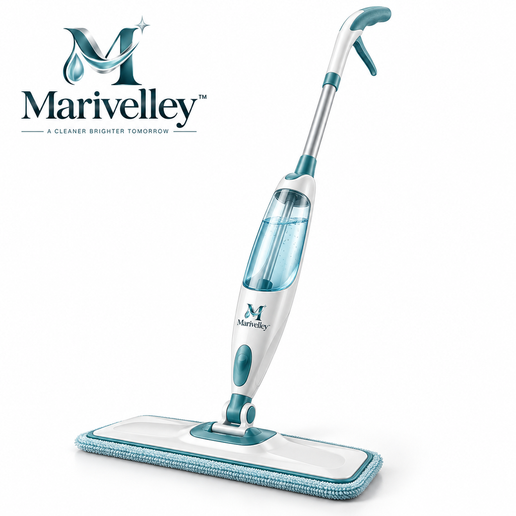 Marivelley™ MistGlide Spray Mop – Refillable Floor Cleaning Mop with Fine-Mist Sprayer & Reusable Microfiber Pad
