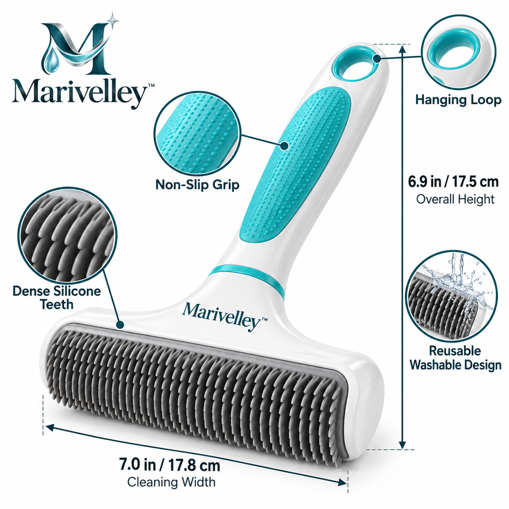 Marivelley™ FurLift Reusable Pet Hair Remover – Manual Roller Cleaner for Sofas, Carpets, Bedding, Car Seats & Everyday Fabric Surfaces
