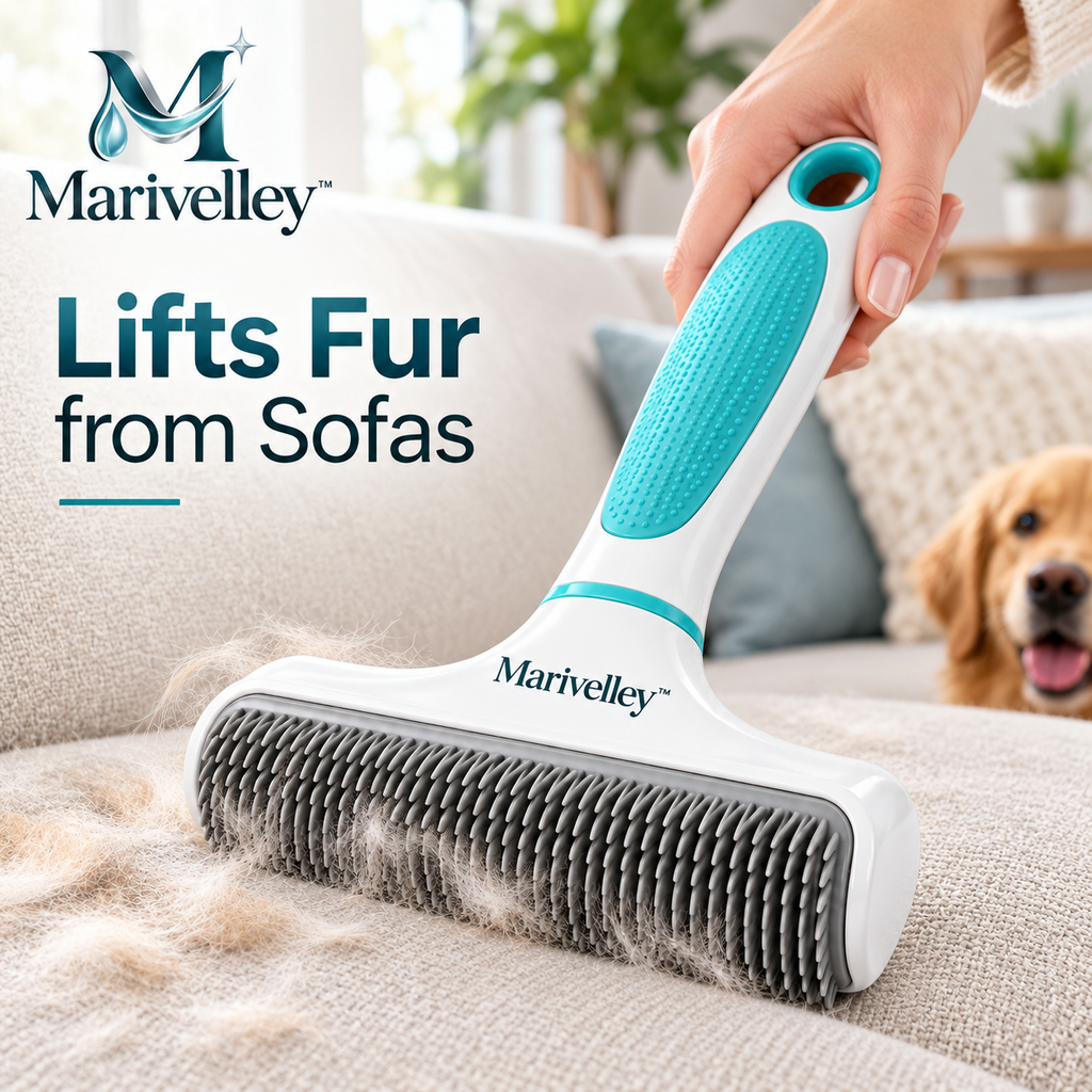 Marivelley™ FurLift Reusable Pet Hair Remover – Manual Roller Cleaner for Sofas, Carpets, Bedding, Car Seats & Everyday Fabric Surfaces