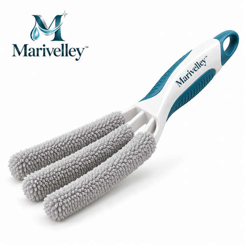 Marivelley™ Dual-Sided Blind Cleaning Brush – Multi-Slat Dusting Tool for Window Blinds, Shutters, Vents & Narrow Household Surfaces