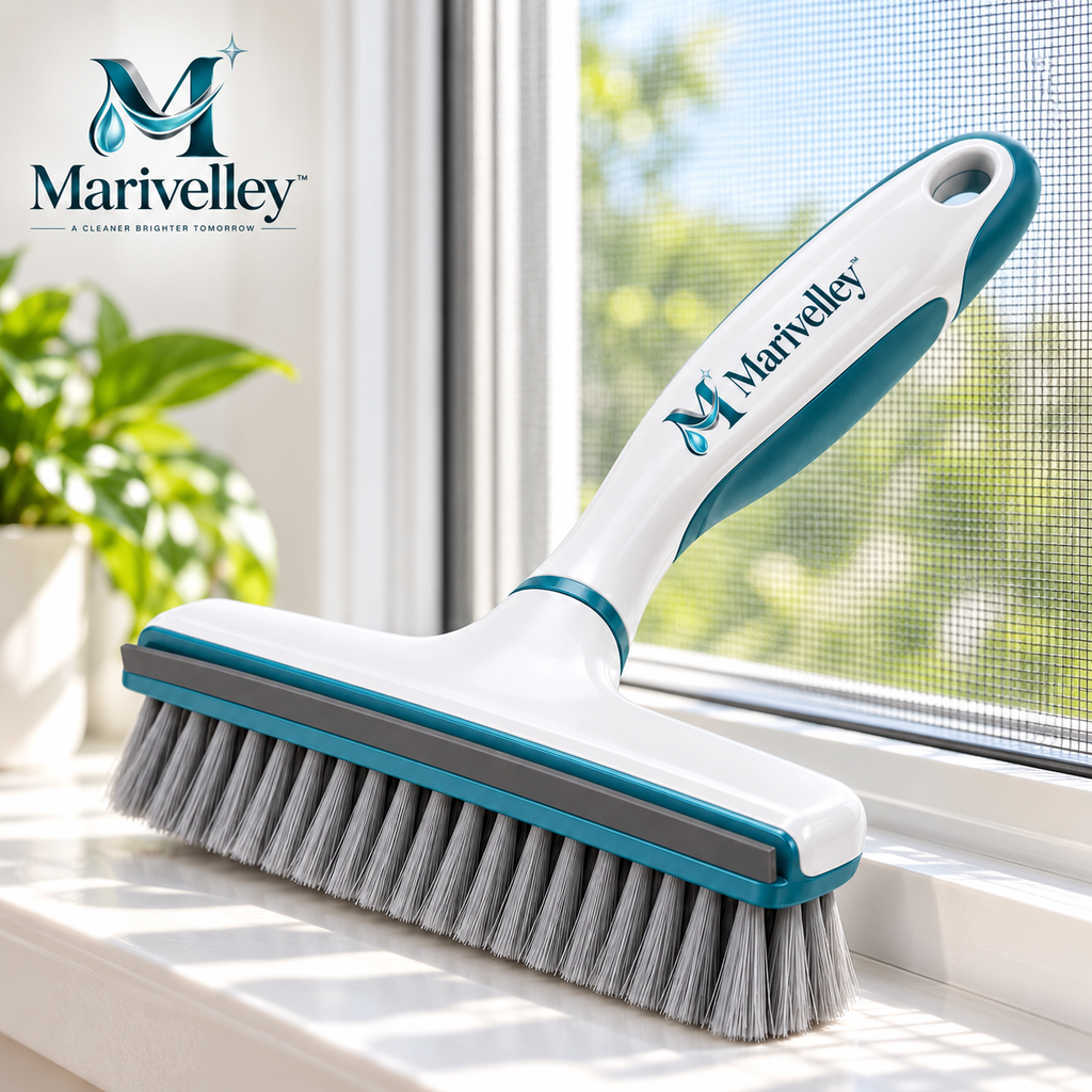 Marivelley™ ScreenSweep Window Screen Cleaning Brush – Dual-Sided Mesh Duster for Window Screens, Sliding Doors & Fine Dust Removal