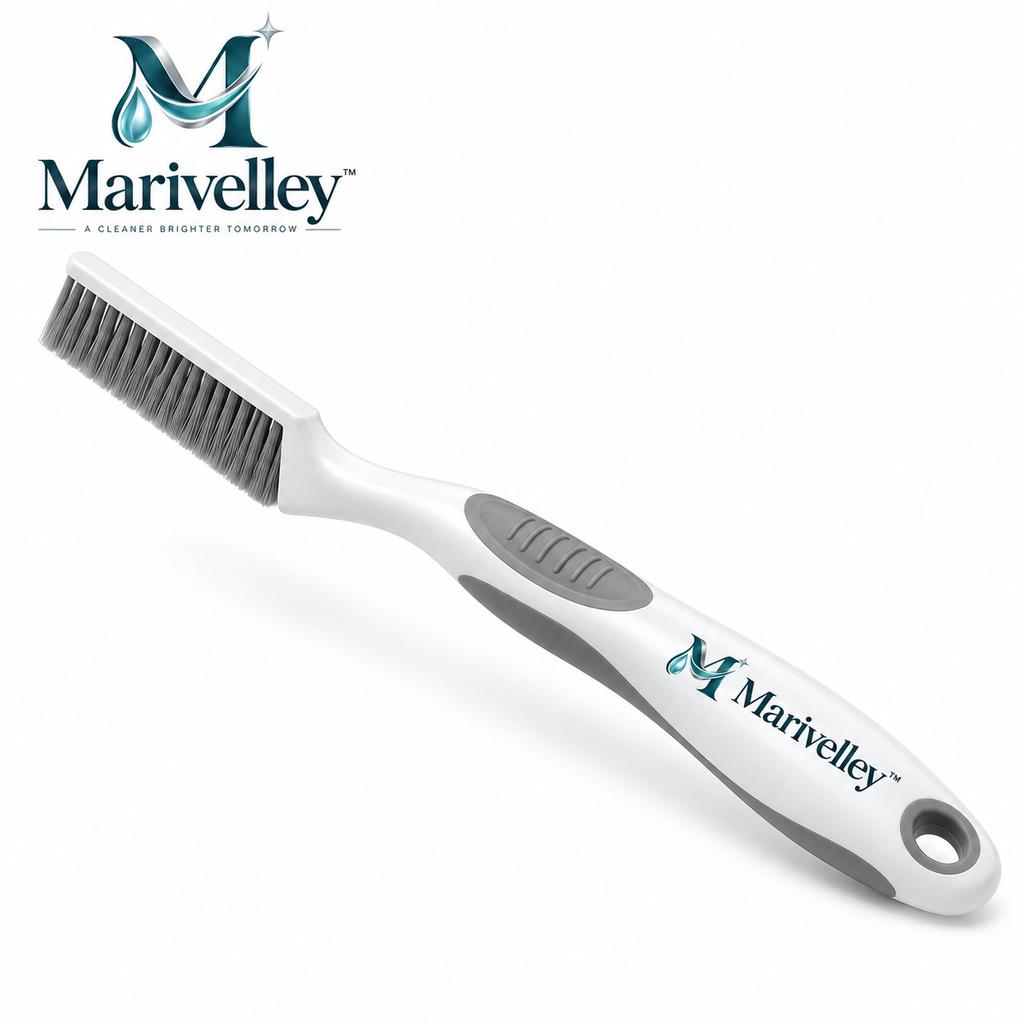 Marivelley™ EdgeReach Crevice Cleaning Brush – Ultra-Slim Detail Scrubber for Grout, Window Tracks, Sinks & Hard-to-Reach Gaps