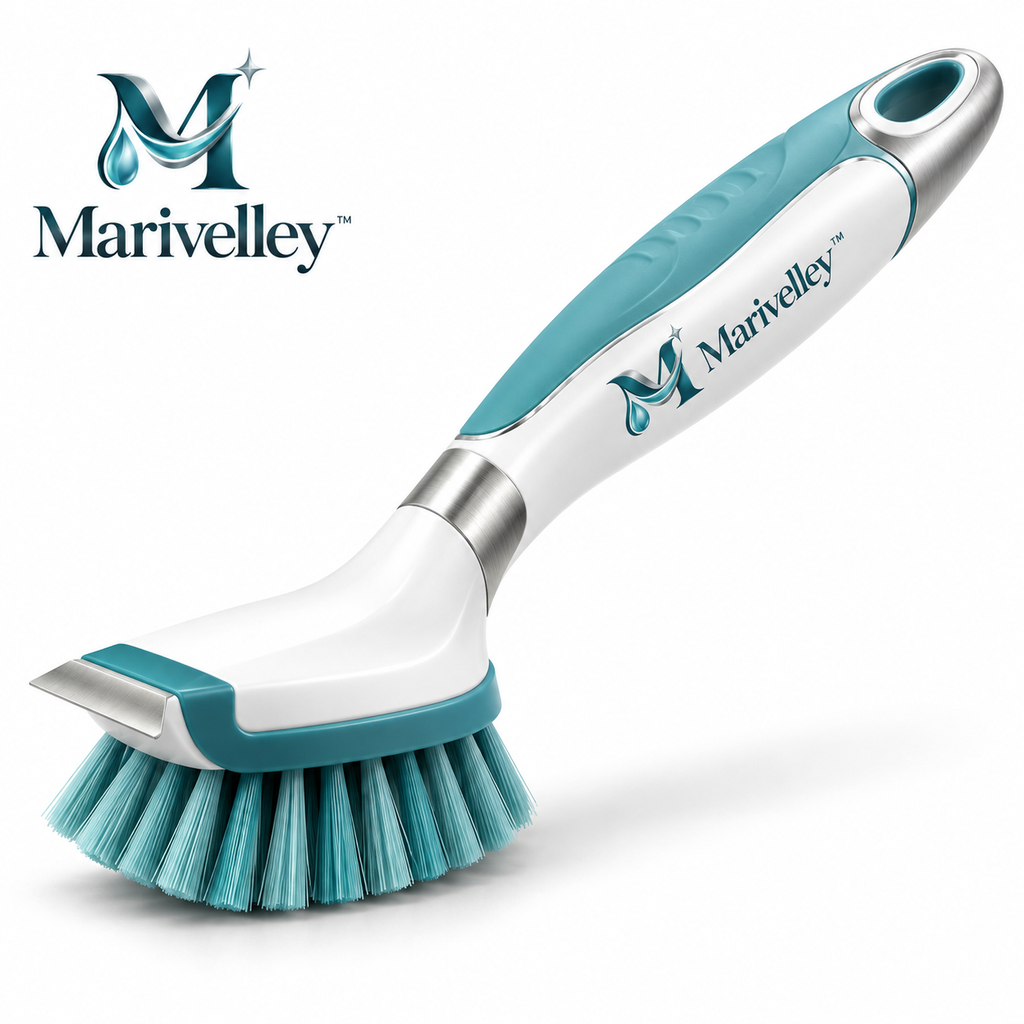 Marivelley™ HeatZone Stovetop Cleaning Brush – Heavy-Duty Kitchen Scrubber for Cooktops, Burners, Grates & Grease-Prone Surfaces