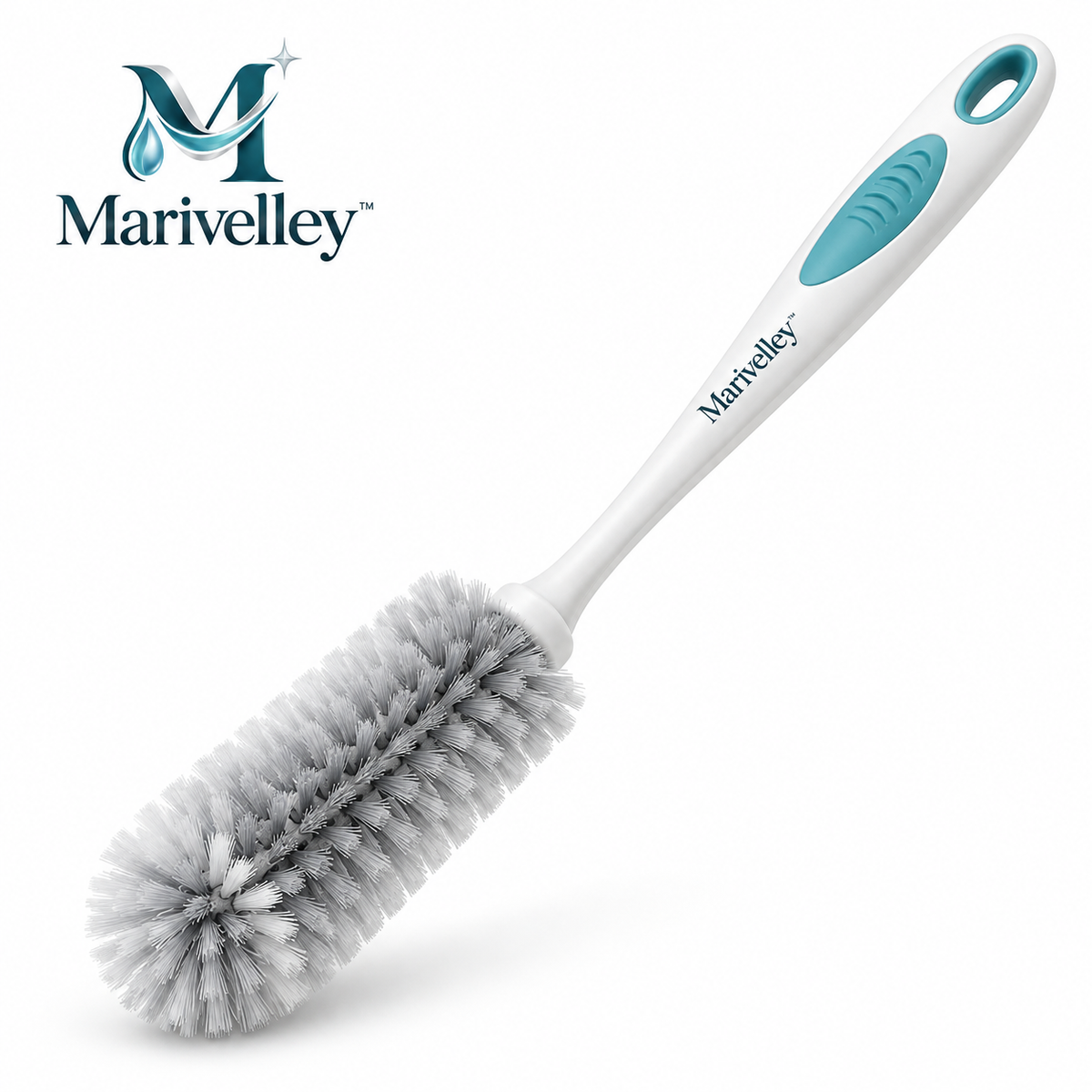 Marivelley™ ClearCup Cleaning Brush – Long-Reach Bottle & Glass Scrubber for Tumblers, Mugs, Bottles & Narrow Drinkware