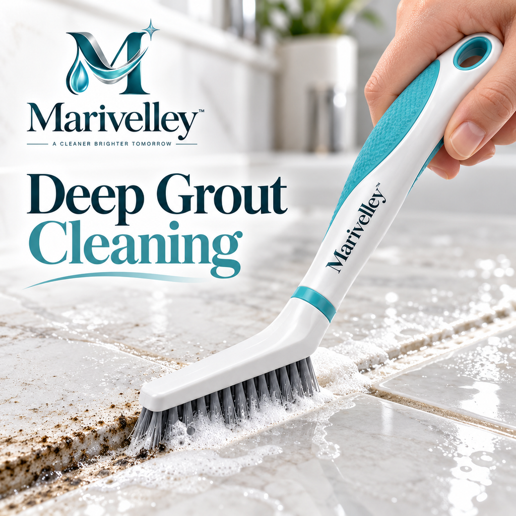 Marivelley™ Precision Grout Cleaning Brush – Narrow Tile Joint Scrubber for Bathrooms, Kitchens & Hard-to-Reach Lines