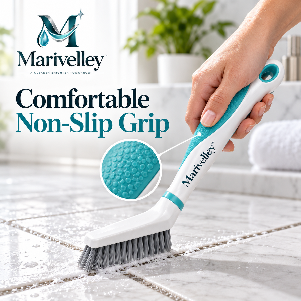 Marivelley™ Precision Grout Cleaning Brush – Narrow Tile Joint Scrubber for Bathrooms, Kitchens & Hard-to-Reach Lines
